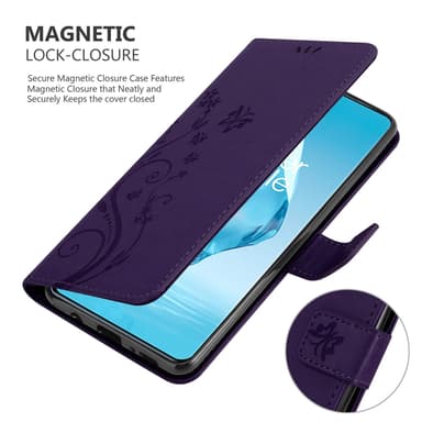 OnePlus 12R Suojakuori Lompakkokotelo (Violetti)