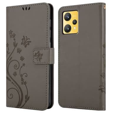 Realme 9 4G / 9 PRO+ Suojakuori Lompakkokotelo (harmaa)