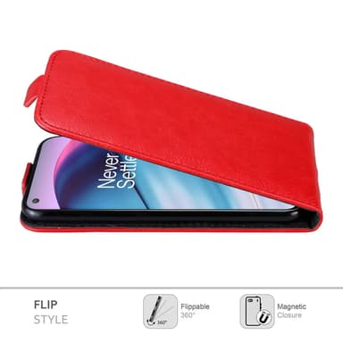 OnePlus Nord CE 5G Suojakuori Lompakkokotelo (Punainen)