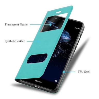 Lompakkokotelo Huawei P10 LITE Case (Turkoosi)