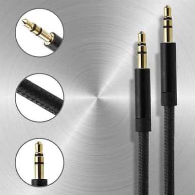Aux-kabel 3.5 mm ljudkabel 1m Stereojackkabel