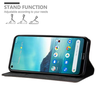 Nokia 3.4 Suojakuori Lompakkokotelo (Ruskea)