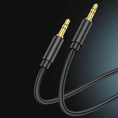 Aux-kabel 3.5 mm ljudkabel 1m Stereojackkabel