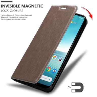 Nokia 3.4 Suojakuori Lompakkokotelo (Ruskea)