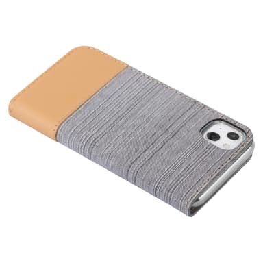iPhone 13 MINI Suojakuori Lompakkokotelo (harmaa)