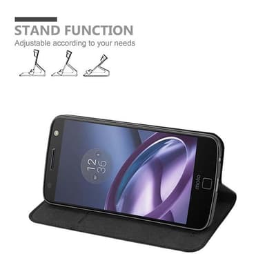 Motorola MOTO Z2 Suojakuori Lompakkokotelo (Musta)