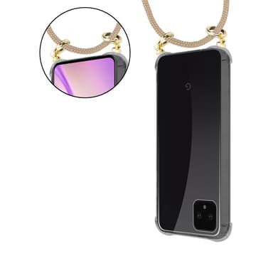 Google PIXEL 4 Suojakuori Kotelo Ketju (Ruskea)
