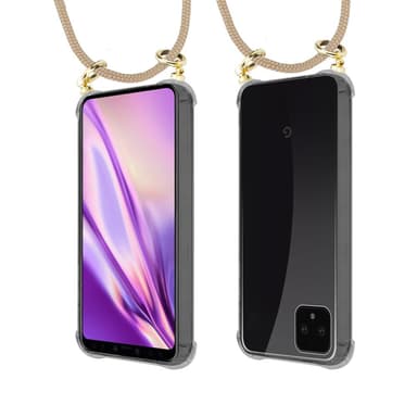 Google PIXEL 4 Suojakuori Kotelo Ketju (Ruskea)