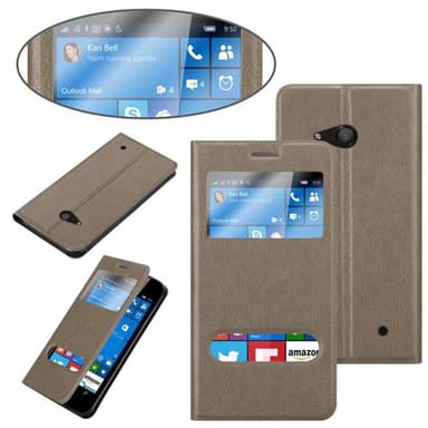 Lompakkokotelo Nokia Lumia 550 Case (Ruskea)