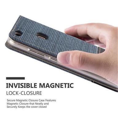 Huawei P10 LITE Suojakuori Lompakkokotelo (Sininen)