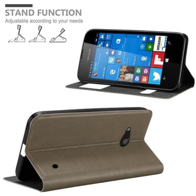 Lompakkokotelo Nokia Lumia 550 Case (Ruskea)