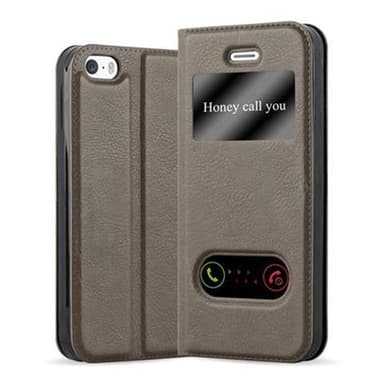 Lompakkokotelo iPhone 5 / 5S / SE 2016 Case (Ruskea)