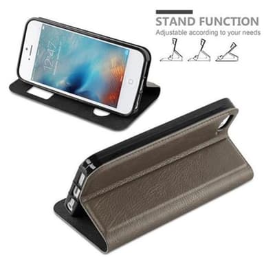 Lompakkokotelo iPhone 5 / 5S / SE 2016 Case (Ruskea)