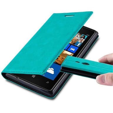 Nokia Lumia 925 Suojakuori Lompakkokotelo (Turkoosi)