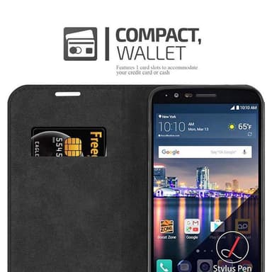 LG STYLUS 3 Suojakuori Lompakkokotelo (Punainen)