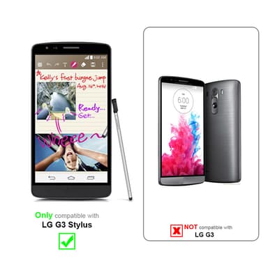 LG G3 STYLUS Suojakuori Lompakkokotelo (Punainen)