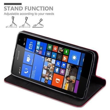 Nokia Lumia 535 Suojakuori Lompakkokotelo (Punainen)