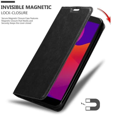 Honor 9S / Huawei Y5P Suojakuori Lompakkokotelo (Musta)