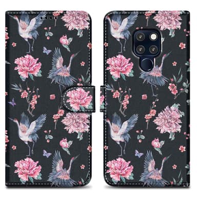 Huawei MATE 20 Suojakuori Lompakkokotelo (Musta)