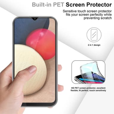 Samsung Galaxy A02s Suojakuori Cover (Läpinäkyvä)