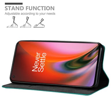 OnePlus Nord 2 5G Suojakuori Lompakkokotelo (Turkoosi)