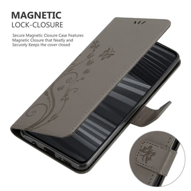 Realme GT 2 PRO Suojakuori Lompakkokotelo (harmaa)