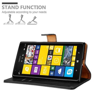Nokia Lumia 1520 Suojakuori Lompakkokotelo (Musta)