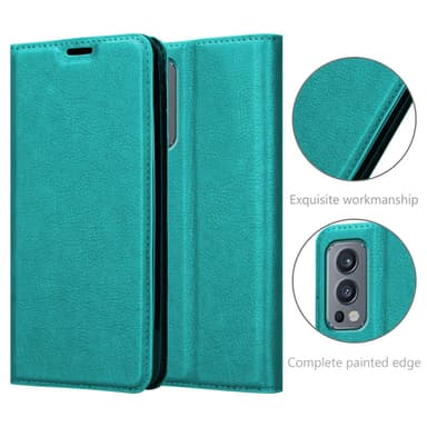 OnePlus Nord 2 5G Suojakuori Lompakkokotelo (Turkoosi)