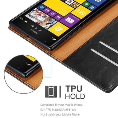 Nokia Lumia 1520 Suojakuori Lompakkokotelo (Musta)