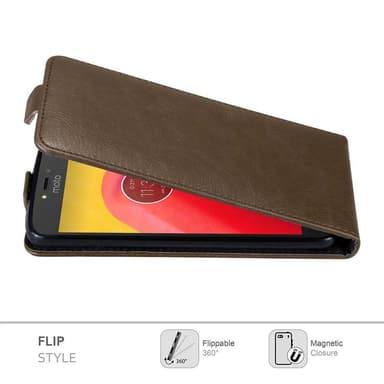 Motorola MOTO C Suojakuori Lompakkokotelo (Ruskea)