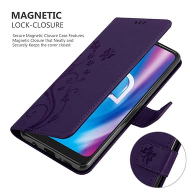 Alcatel 1S 2020 Suojakuori Lompakkokotelo (Violetti)