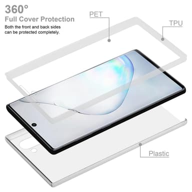 Samsung Galaxy NOTE 10 Suojakuori Cover (Läpinäkyvä)