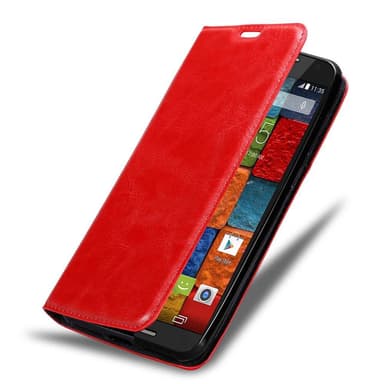Motorola MOTO X2 Suojakuori Lompakkokotelo (Punainen)