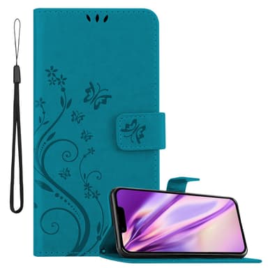 iPhone 14 Suojakuori Lompakkokotelo (Sininen)