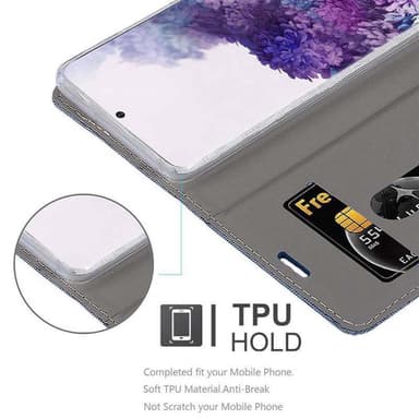 Samsung Galaxy S20 Suojakuori Lompakkokotelo (Sininen)