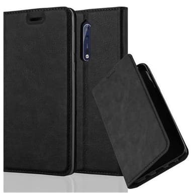 Nokia 8 2017 Suojakuori Lompakkokotelo (Musta)