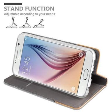 Samsung Galaxy S6 Suojakuori Lompakkokotelo (harmaa)