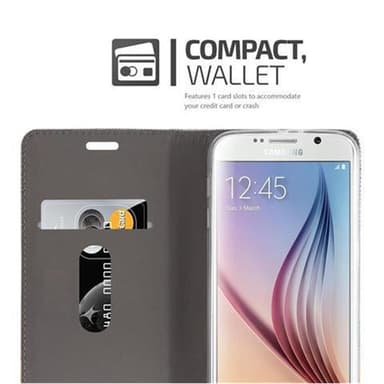 Samsung Galaxy S6 Suojakuori Lompakkokotelo (harmaa)