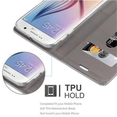 Samsung Galaxy S6 Suojakuori Lompakkokotelo (harmaa)