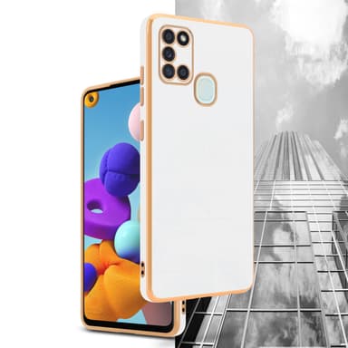 Samsung Galaxy A21s Suojakuori Cover (Valkoinen)