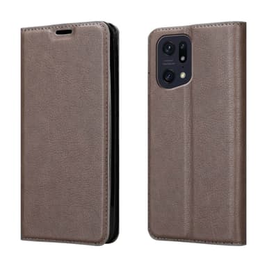Oppo FIND X5 PRO Suojakuori Lompakkokotelo (Ruskea)