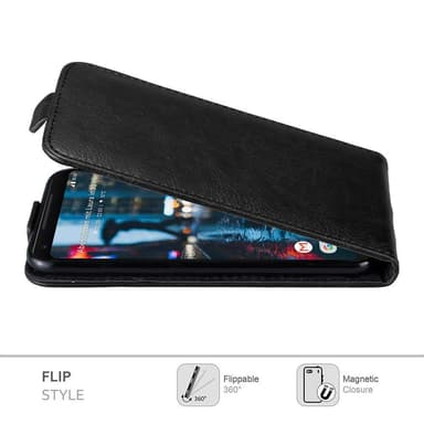 Google PIXEL 2 XL Suojakuori Lompakkokotelo (Musta)
