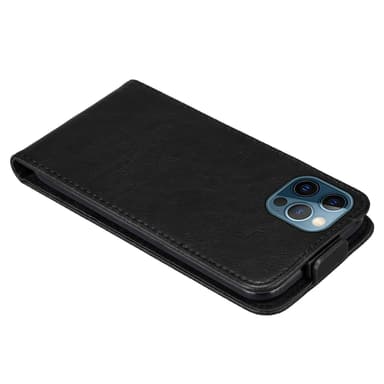 iPhone 12 PRO MAX Suojakuori Lompakkokotelo (Musta)