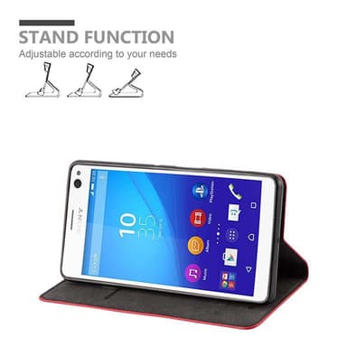 Sony Xperia C4 Suojakuori Lompakkokotelo (Punainen)