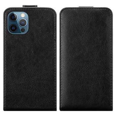 iPhone 12 PRO MAX Suojakuori Lompakkokotelo (Musta)