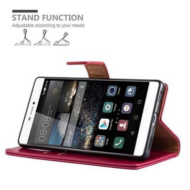 Huawei P8 Suojakuori Lompakkokotelo (Punainen)