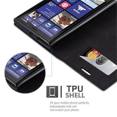 Nokia Lumia 920 Suojakuori Lompakkokotelo (Musta)
