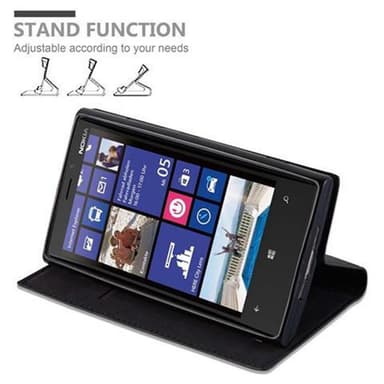 Nokia Lumia 920 Suojakuori Lompakkokotelo (Musta)