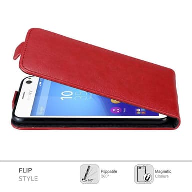 Sony Xperia C4 Suojakuori Lompakkokotelo (Punainen)