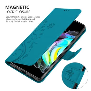 Motorola EDGE 20 Suojakuori Lompakkokotelo (Sininen)